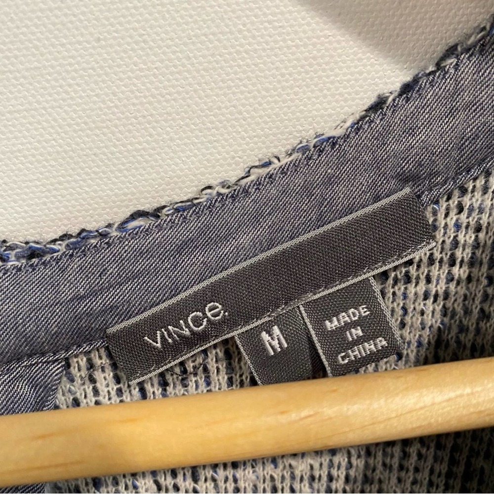 Vince Blue Gray Marled Tee Shirt Dress M - Picture 4 of 8